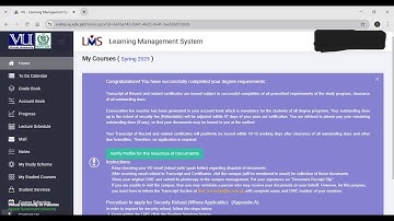 How to Get Your Transcript from Virtual University of Pakistan ||  VU