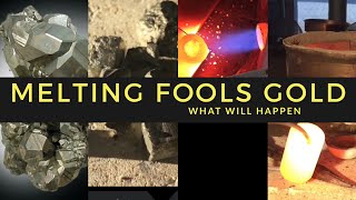 MELTING GOLD (fools gold) START TO FINISH WHAT WILL HAPPEN -PYRITE SMELTING IRON ORE