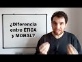 Diferencia entre tica y moral