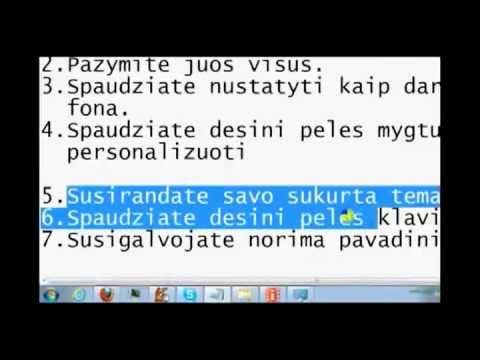 Video: Kaip Sukurti Savo Kompiuterio Temą