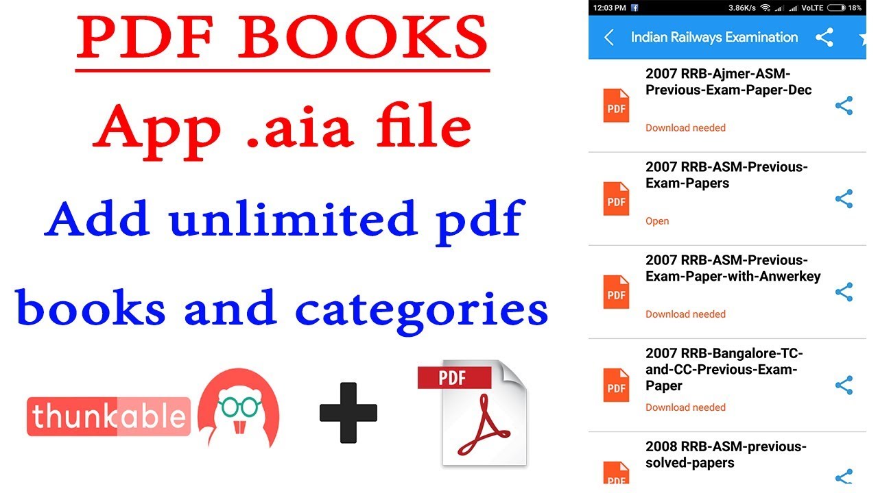 (2021) PDF app aia file Kodular . Unlimited pdf and categories - YouTube