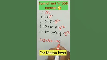 Sum of first "n" odd number(add of odd number)#vedic#shorts#youtubeshorts#shortvideo#trending 🔥🔥