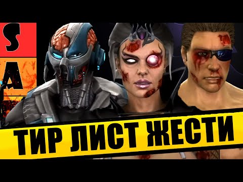 ТИР ЛИСТ КРОВАВОСТИ В MORTAL KOMBAT