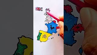 Draw Map of UK 🇬🇧 #uk #unitedkingdom