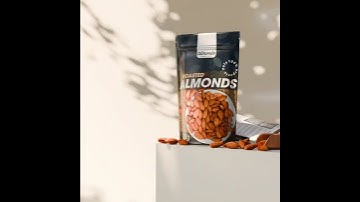Almond Pouch/Doypack 3D animation and packaging design #productvisualization  #blender3d  #cgi