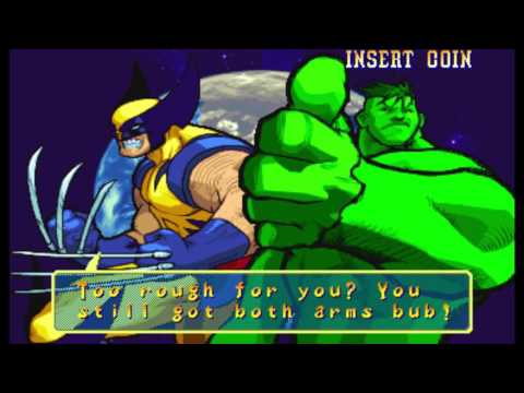 Marvel vs Capcom 1 ( Arcade ) - Wolverine / Hulk Playthrough ( Mar 12, 2017 )