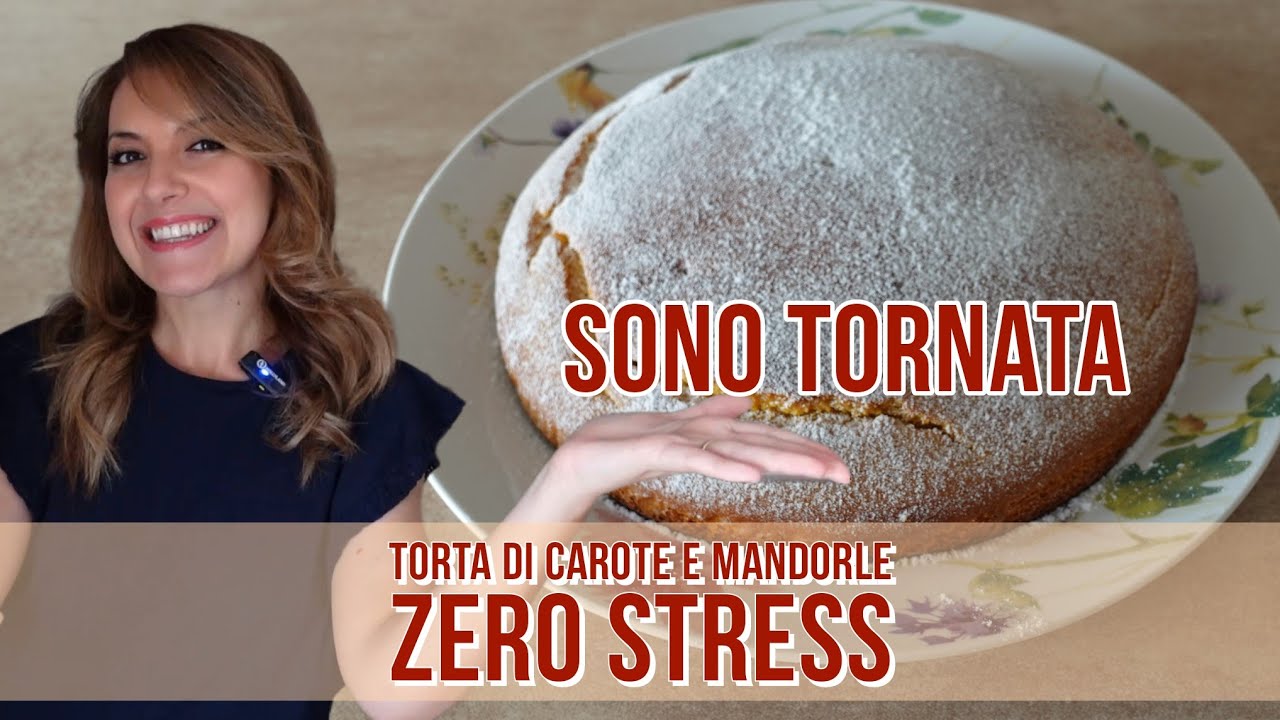 TORTA DI CAROTE E MANDORLE ZERO STRESS- VEGANA E SENZA GLUTINE