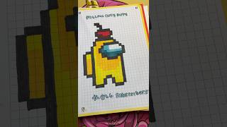 Among Us Pixel Art #pixelart #pixelartideas #drawing #among_us #amongus #drawingamongus #pixel