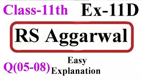 Arithmetic Progressions R.S.AGGARWAL Class-11th Exercise-11D|Exercise-11D Class-11th R.S.AGGARWAL