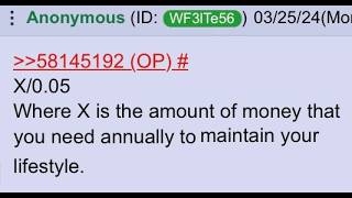 Minimum Net Worth to Stop Waging? | 4chan greentext