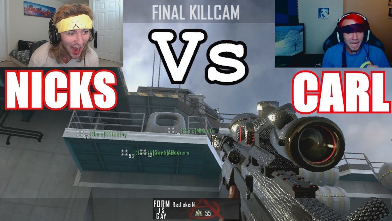 RED NICKS VS RED CARL BLINDFOLDED TRICKSHOT RACE!