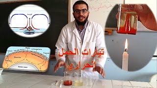 تجربة تيارات الحمل الحراري و استخلاص الآلية المحركة للصفائح الصخرية