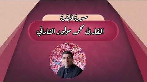 القارئ محمد مولود الشاماني سورة البقرة من الآيه ١٩٤ إلى الآية ٢١٧