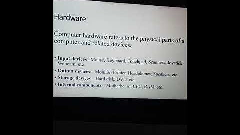 Hardware software and computer characteristics