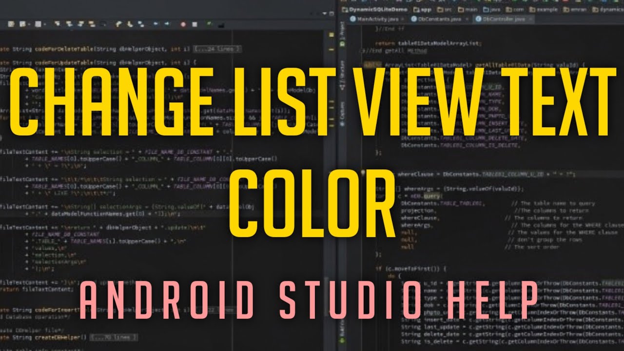 change listview android studio