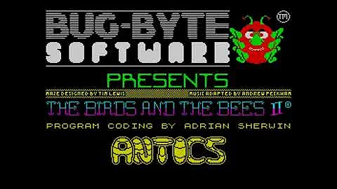 Jeremy Webb playing Antics by Bug Byte Software for the 48k Sinclair ZX Spectrum