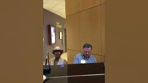 Vera Swain singing along side Pastor Mark Willhoite