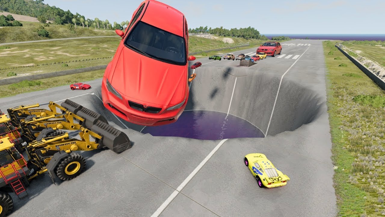 Big vs Small Cars Jump Over a Giant Hole! 😱🚗💥 | BeamNG.drive