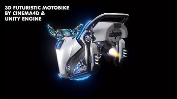3D Futuristic Motobike by Cinema4D & Unity Engine