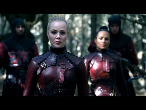 Sexy Blonde Jessica Marais (Denna) Dominates in Her Red Leather Catsuit 1080P HD