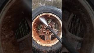 Cleaning R34 Rally Car Wheel