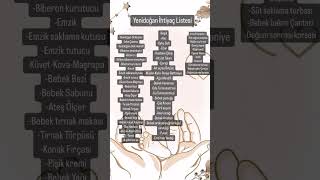 Yenidoğan İhtiyaç Listesi Ğan Ğanihtiyaç Ç