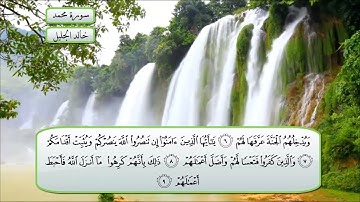 سورة محمد الشيخ خالد الجليل تلاوة حجازية خاشعة مكتوبة جودة عالية جدا #القرآن_الكريم #اكسبلور #قرآن