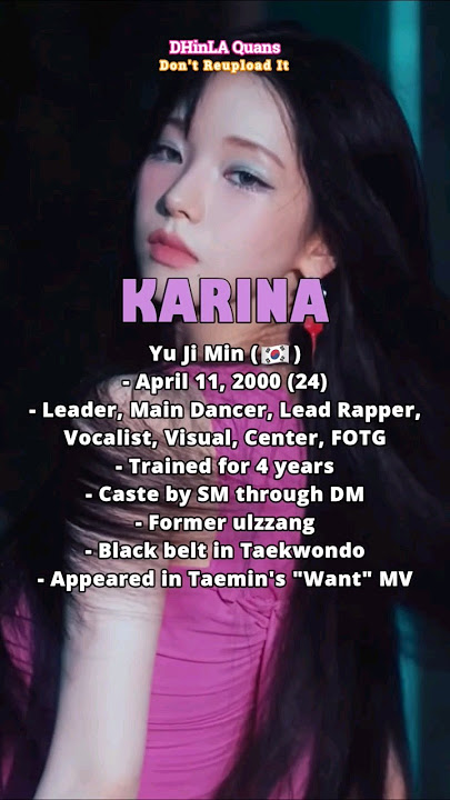 aespa MEMBERS PROFILE & FACTS #shorts #aespa #my #karina #giselle #winter #ningning