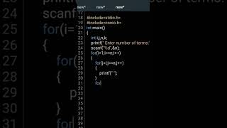 make half pattern using c 🔥|#shorts|#tranding |#youtubeshorts |#viral |#coding|#pyramid|#programming
