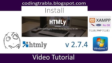Install HTMLy 2.7.4 flat-file CMS / Blog on Win7 localhost via XAMPP ( PHP7 ) byAO