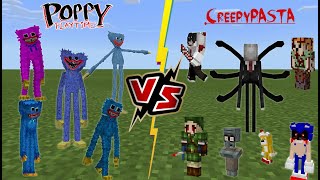 Huggy Wuggy Poppy Play Time VS Creepypasta Legends [Minecraft PE]