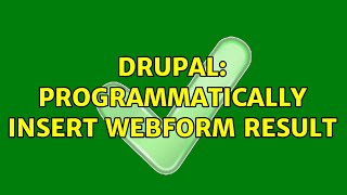Celebrity Drupal: Programmatically insert webform result Profile