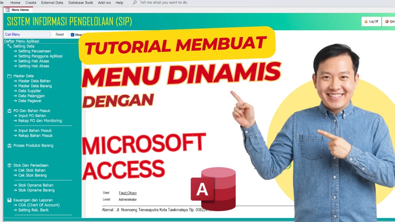 Cara membuat menu di Microsoft Access - YouTube