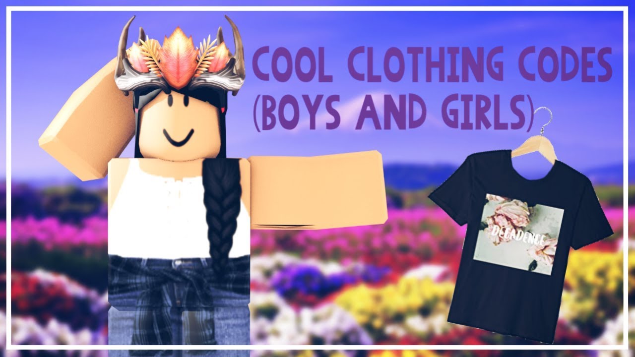 Cool Clothing Codes For Roblox Boys And Girls Youtube - roblox codes youtube for clothes boys