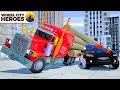 Fire Truck Frank Cleaning Bridge from Obstacle | Wheel City Heroes (WCH) | New Police Car Cartoon