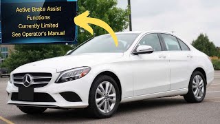 “Active brake assist functions currently limited” warning in Mercedes