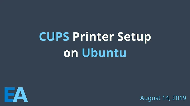 CUPS Printer Setup on Ubuntu