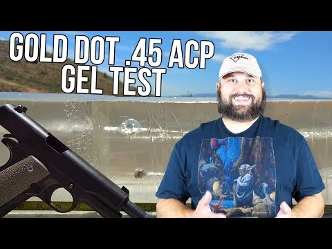 Speer  .45 Auto 230 gr Gold Dot gel test and review