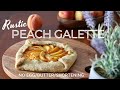 Rustic peach galettecrostata  vegan no buttershorteningegg