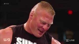 Raw 29 July 2019 Brock Lesnar attacks seth Rollins