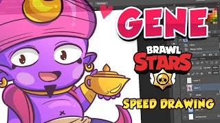 brawl stars gene coloring drawing