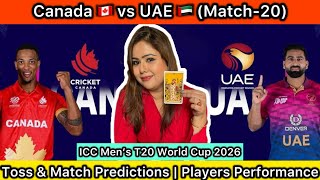CANADA 🇨🇦 VS UAE 🇦🇪 (Match-20) Predictions | ICC Men’s T20 World Cup | CAN vs UAE #cricket  screenshot 3