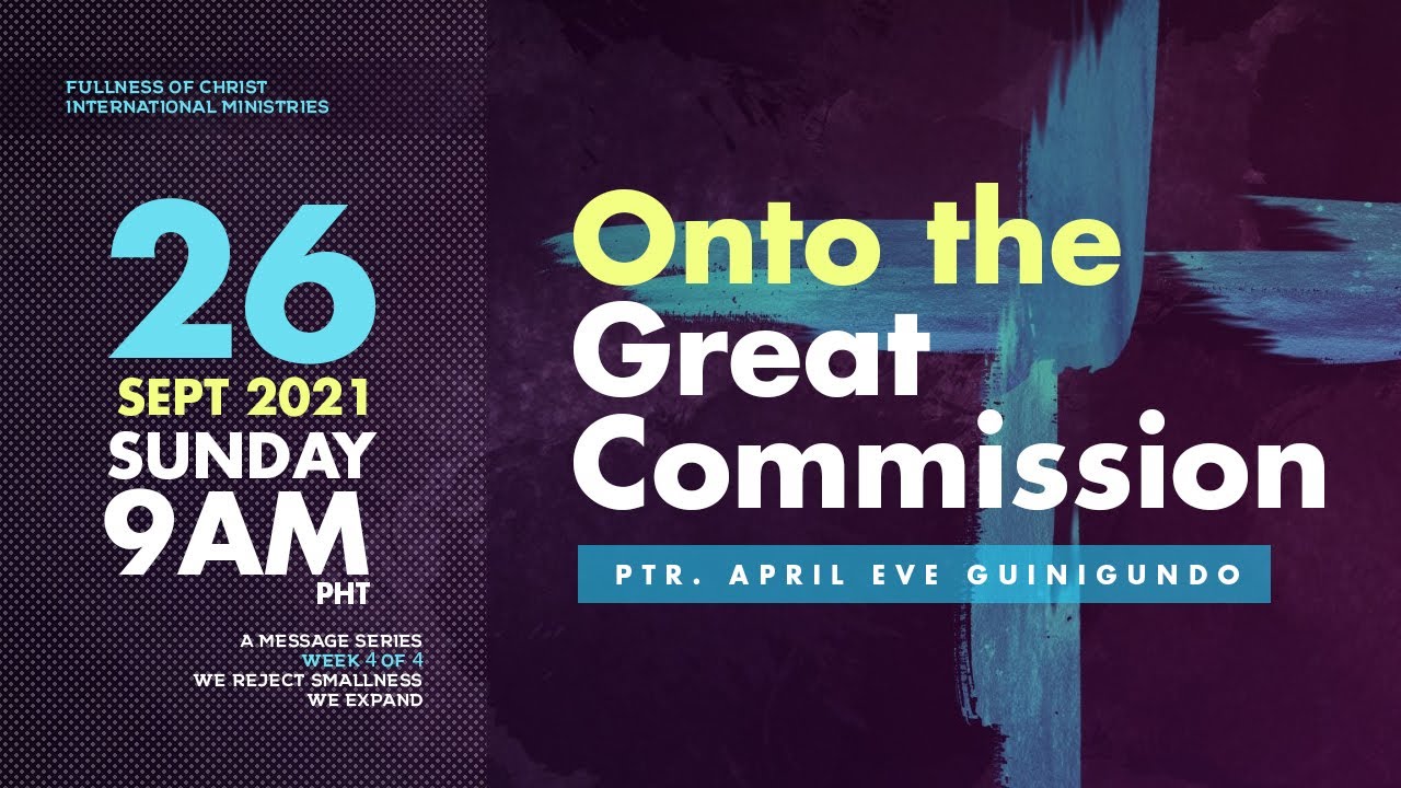 Onto the Great Commission