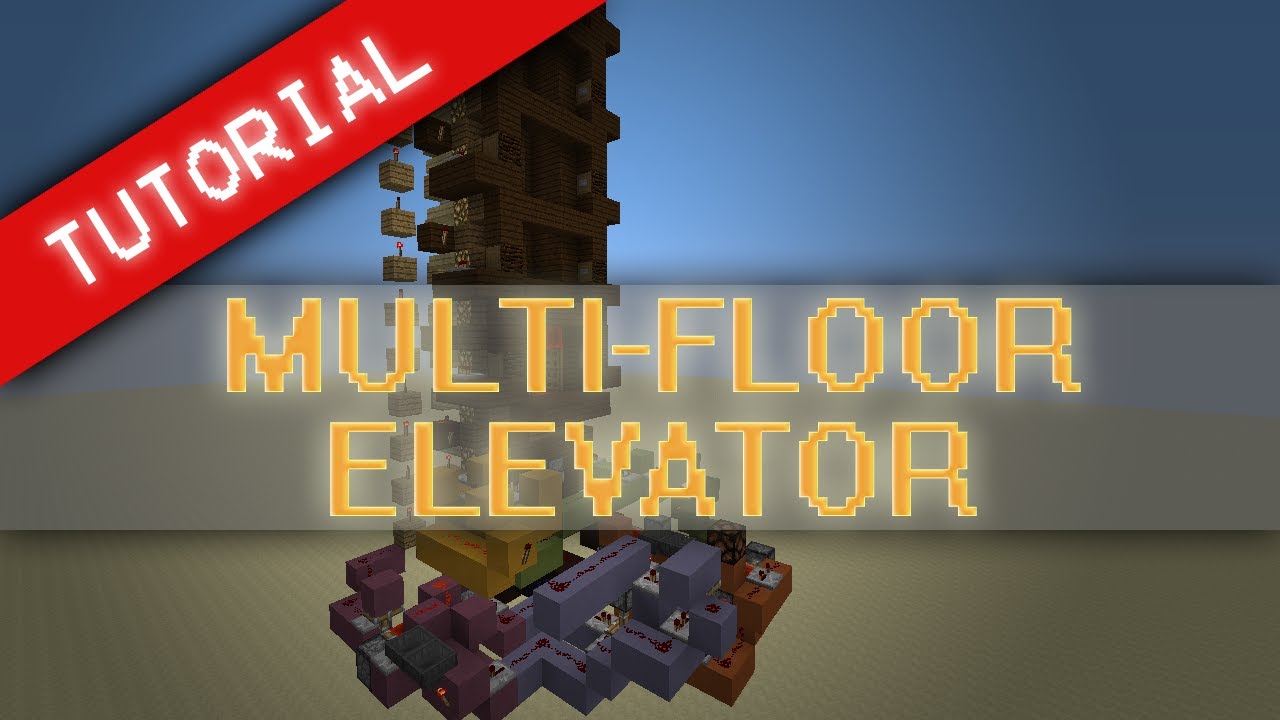 Tutorial Update Multi Floor Piston Elevator Design Redstone