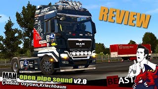 ["ETS2", "Euro Truck Simulator 2", "sound mod MAN open pipe sound v2.0 review", "OxyGen", "Kriechbaum"]