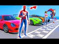 SPIDERMAN x POMNI x GTA 6 LUCIA - Epic New Stunt Race Super Car Racing Challenge #862