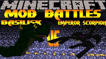 Minecraft Mob Battles: Basilisk Vs. Emperor Scorpion - OreSpawn Mod