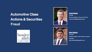 Automotive Class Actions & Securities Fraud Webinar Wealth