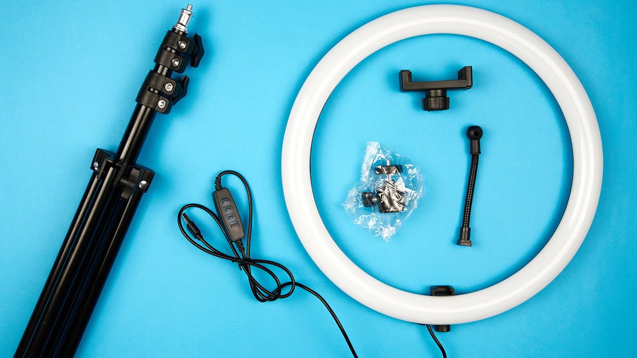 ارخص رينج لايت  فى مصر ( 33سم بالحامل )ب125ج فقط M-33 LED Ring Light 33 cm