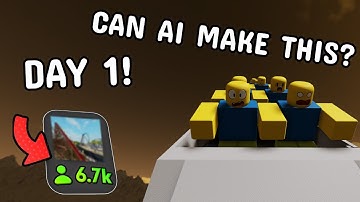 Can AI Make A THEME PARK GAME In ROBLOX? -Day 1